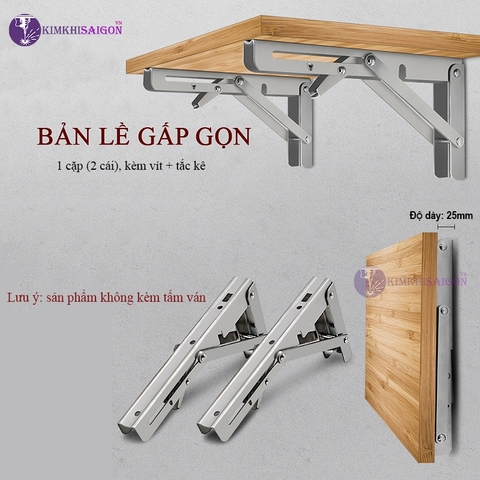 Bản Lề Gập Gấp Gọn Thông Minh, Giá Ke Đỡ Bàn Gấp Gọn Treo Tường PGT-01