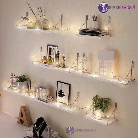 Kệ Treo Tường, Kệ Decor Không Cần Khoan Tường (Tặng Kèm Đinh Và Móc Treo) DC-01