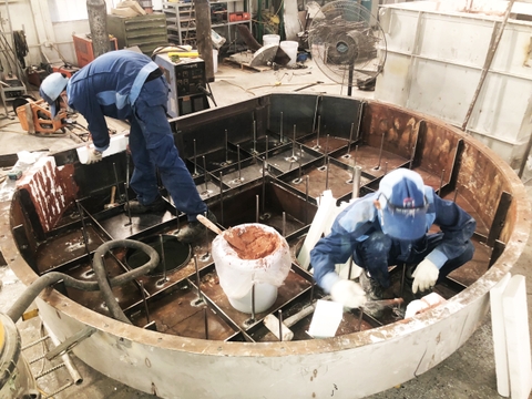Thi công sửa chữa lò nấu Trung tâm