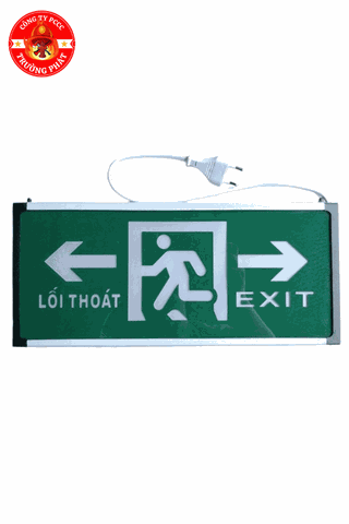Đèn exit hai mặt chỉ hai hướng