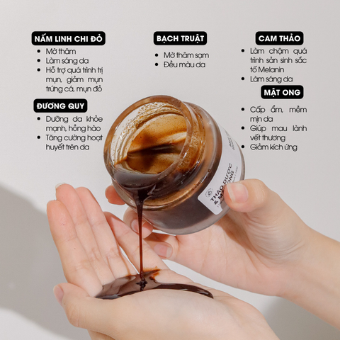 Mặt Nạ Thảo Dược Mật Ong Giảm Mụn, Mờ Thâm Herbal Face Mask BOTANIGLOW 50ml & 100ml