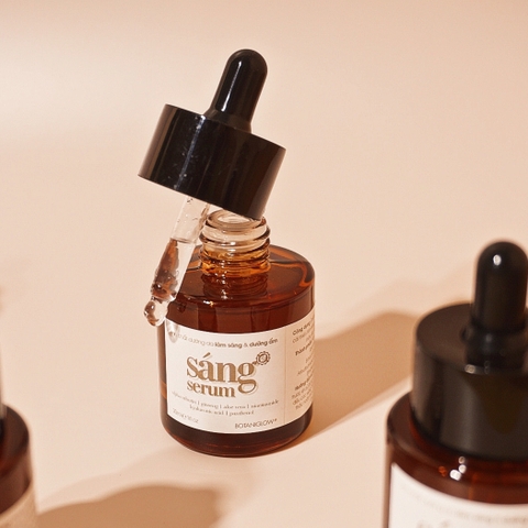 Serum Sáng Dưỡng Trắng, Căng Mịn & Cấp Ẩm | Alpha-Arbutin, Nhân Sâm, Hyaluronic Acid, Vitamin B5, Niacinamide Face Serum Botaniglow 30ml