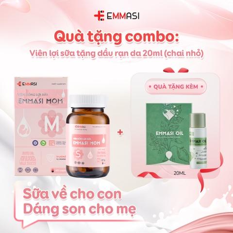Viên Uống Lợi Sữa EMMASI 40 Viên Gọi Sữa Về Bổ Huyết Phục Hồi Sức Khoẻ Sau Sinh Bổ Sung Dinh Dưỡng Phụ Nữ Cho Con Bú
