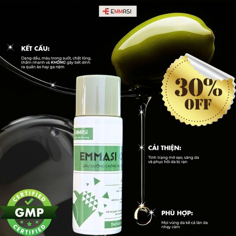 Tinh Dầu Rạn Da 20ml EMMASI OIL Chai Dùng Thử Phòng Ngừa Cải Thiện Rạn Da Mờ Sẹo Dưỡng Ẩm Cho Mẹ Bầu Người Tăng Cân
