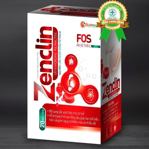 Gói ZENCLIN SUNMAX Bổ sung sắt, acid folic cho cơ thể 20 túi tiện lợi