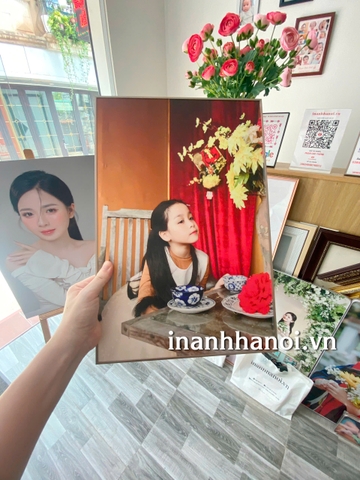 ẢNH GỖ LỤA KIM TUYẾN KHUNG HỢP KIM NHÔM CAO CẤP