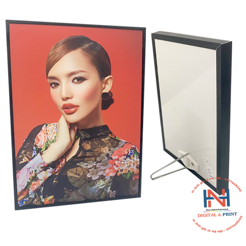 KHUNG ẢNH HỢP KIM NHÔM GỖ LỤA ĐỂ BÀN