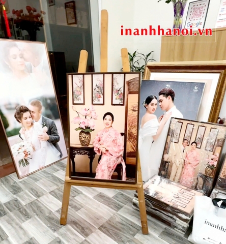 ẢNH GỖ MECA PHÓNG TO & LẮP KHUNG GỖ HỘP NỔI