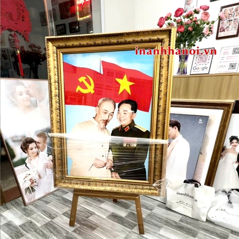 ẢNH GỖ MECA - TRÁNG GƯƠNG PHÓNG TO & LẮP KHUNG GỖ