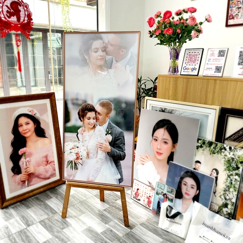 ẢNH CỔNG CƯỚI 60 X 120  KHUNG HỢP KIM