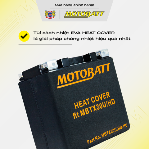 Túi Cách Nhiệt Ắc Quy Xe Máy Chống Nóng Tăng Tuổi Thọ Bình EVA HEAT COVER Motobatt MBTX30UHD Cho Harley Davidson