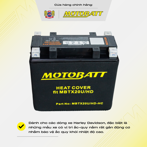 Túi Cách Nhiệt Ắc Quy Xe Máy Chống Nóng Tăng Tuổi Thọ Bình EVA HEAT COVER Motobatt MBTX20UHD Cho Harley Davidson
