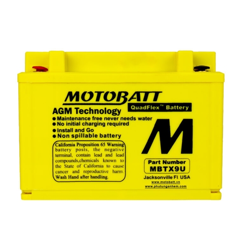 Bình ắc quy Quadflex Motobatt MBTX9U