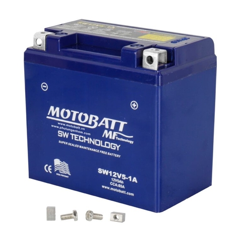 Bình ắc quy Khô Motobatt SW12V5-1A
