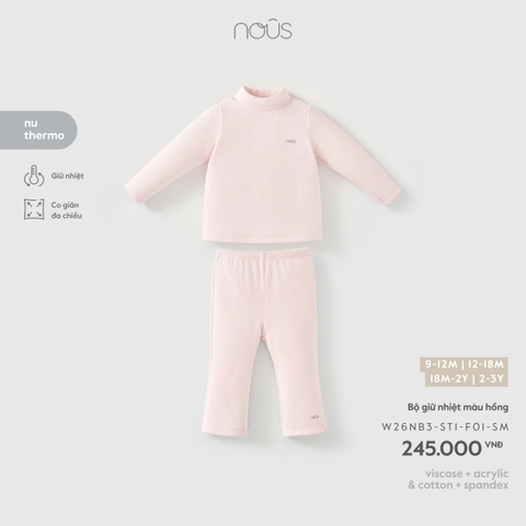 (9M-2Y) NOUS - Bộ giữ nhiệt màu hồng - SS26.T9A
