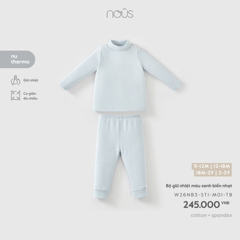 (9M-2Y) NOUS - Bộ giữ nhiệt màu xanh biển nhạt - SS26.T9A