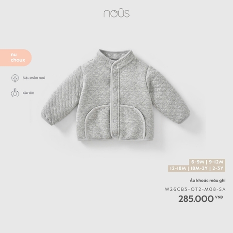 (6M-2Y) NOUS - Áo khoác màu ghi - SS26.T10A