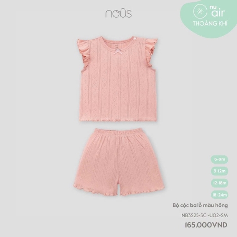 NOUS - Bộ cộc ba lỗ màu hồng - SS25.T4A