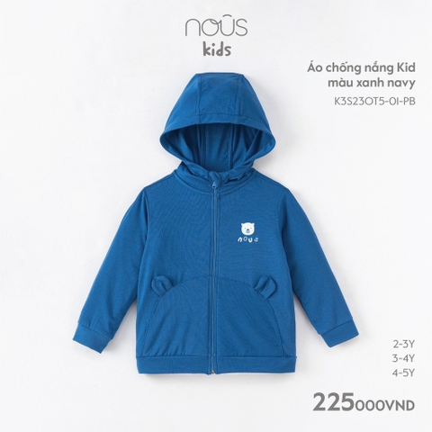NOUS - Áo chống nắng Kid màu xanh navy