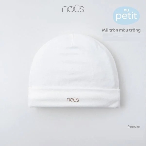 NOUS - Mũ tròn màu trắng SS24 - FS -