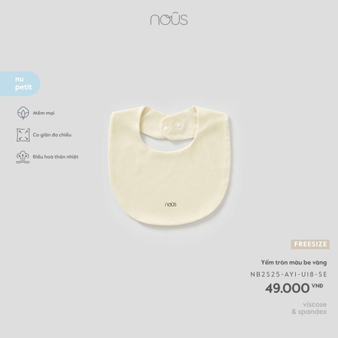 NOUS NP - Yếm tròn màu be vàng - FS - SS26.T5C