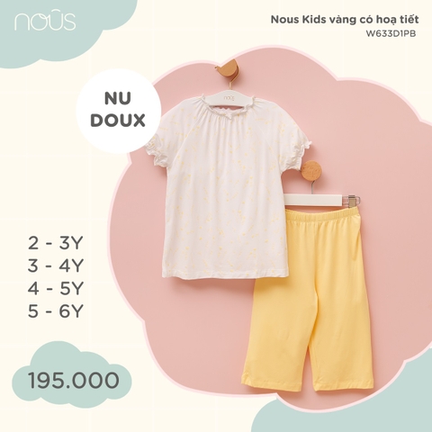 NOUS S49 - Cộc vàng có hoạ tiết 3Y - 3-4Y - SS25.NP