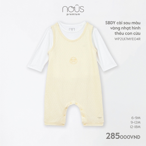 NOUS - Body cài sau màu vàng nhạt hình thêu con cừu