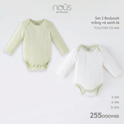 NOUS - Set 2 body trắng và xanh lá 6M