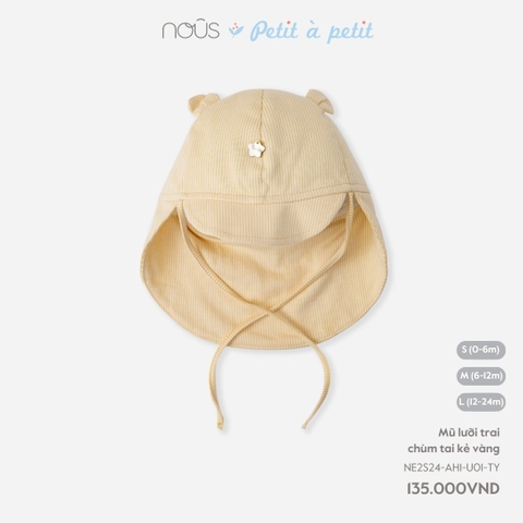 NOUS - Mũ lưỡi trai chùm tai kẻ vàng - Nu Petit - S - SS24.T3A