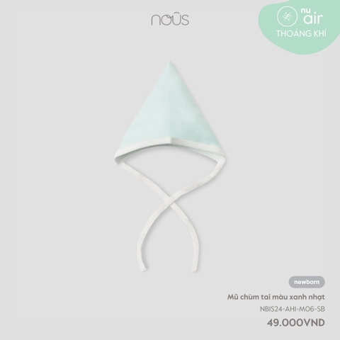 NOUS - Mũ trùm tai màu xanh nhạt - Nu Air - FS - SS24.T6A