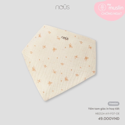 NOUS - Yếm tam giác in hoạ tiết - Nu Muslin - FS - SS24.T6A