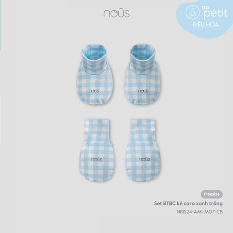 NOUS - Set BTBC kẻ caro xanh trắng - FS -