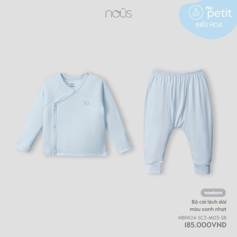 NOUS - Bộ dài cài lệch màu xanh nhạt - Nu Petit - NB - SS24.T7A