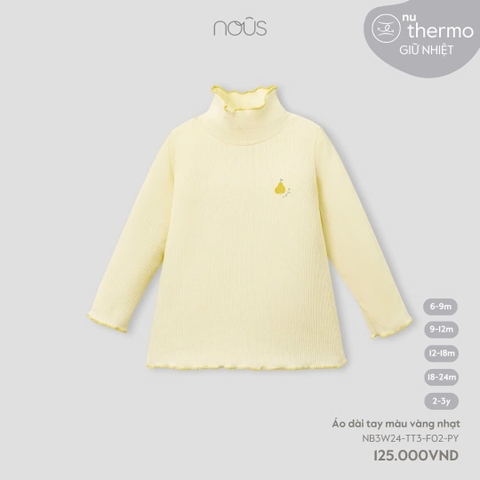 NOUS - Áo dài tay màu vàng nhạt - Nu Thermo - 6M - SS24.T9A