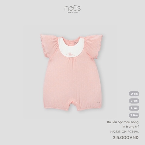 NOUS - Body cộc màu hồng in trang trí - Nu Doux - SS25.T2A