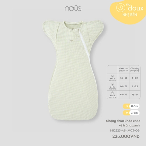 NOUS:-:Nhộng:chũn:khóa:chéo:kẻ:trắng:xanh:-:S:-:SS25.T5A