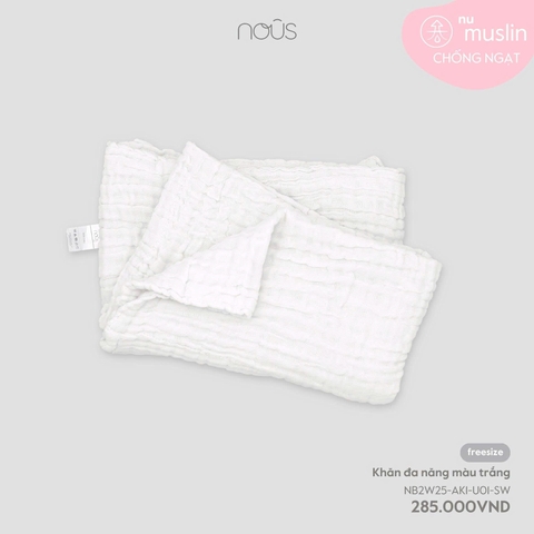NOUS - Khăn đa năng màu trắng - FS - SS25.T6C