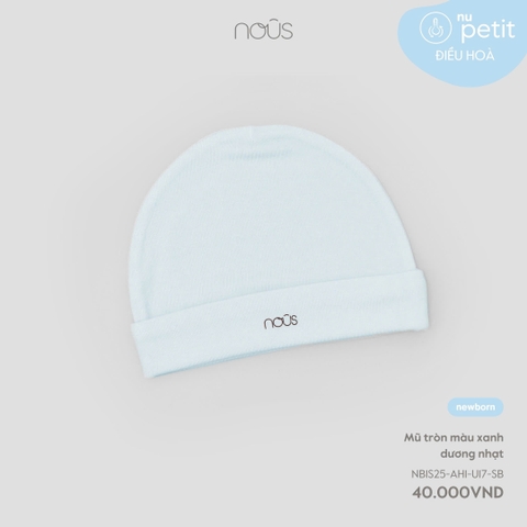 NOUS - Mũ tròn màu xanh dương nhạt - SS25.T7A