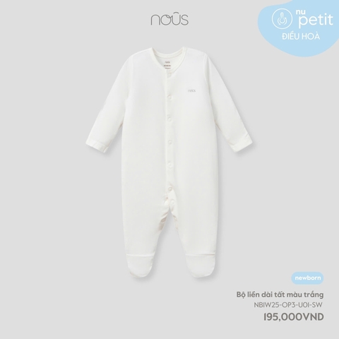 NOUS - Body dài tất màu trắng - SS25.T8A