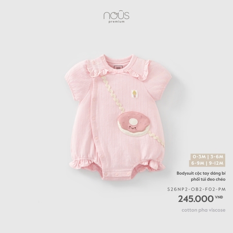 NOUS - Bodysuit cộc tay dáng bí phối túi đeo chéo - 3-6M - SS26.T4A