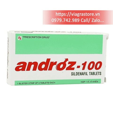 Androz 100 - Sildenafil (Hộp 4 viên)