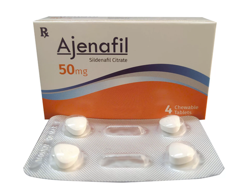 Ajenafil – Sildenafil 50 mg Điều Trị Rối Loạn Cương Dương (Hộp 4 viên)