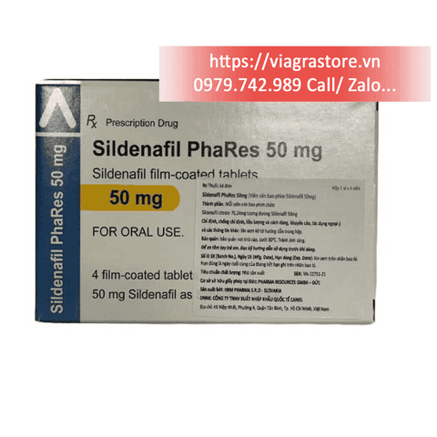 Sildenafil PhaRes 50mg HBM Pharma (Hộp 4 viên)