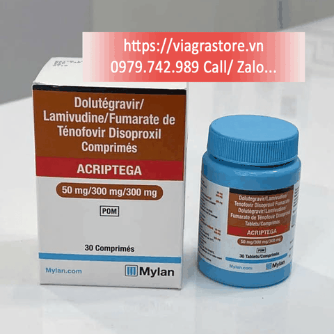 Acriptega Mylan Điều Trị HIV (Hộp 30 viên)