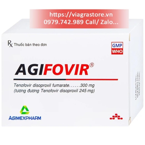 Agifovir 300mg Agimexpharm - Điều Trị HIV-1, Viêm Gan B Mạn Tính (3 vỉ x 10 viên)