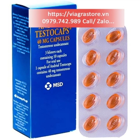 Andriol Testocaps 40mg Catalent (3 vỉ x 10 viên)