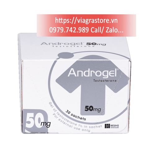Androgel 50mg Thuốc bôi Testosterone Hãng Besins - Hộp 30 Gói