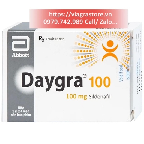 Daygra 100 hãng Abbott - Điều trị rối loạn cương dương (Hộp 4 viên)