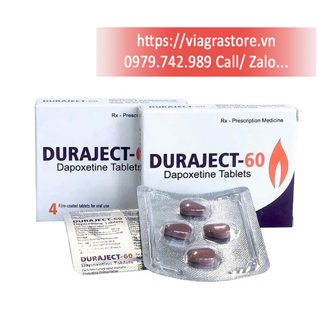 Duraject-60 Dapoxetine Điều Trị Xuất Tinh Sớm (1 vỉ x 4 viên)