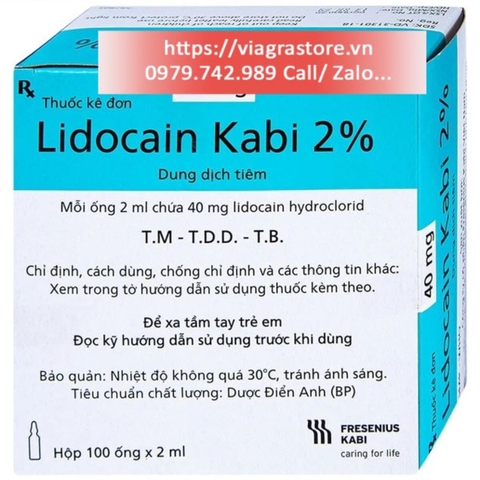 Lidocain Kabi 2% (100 ống x 2ml)